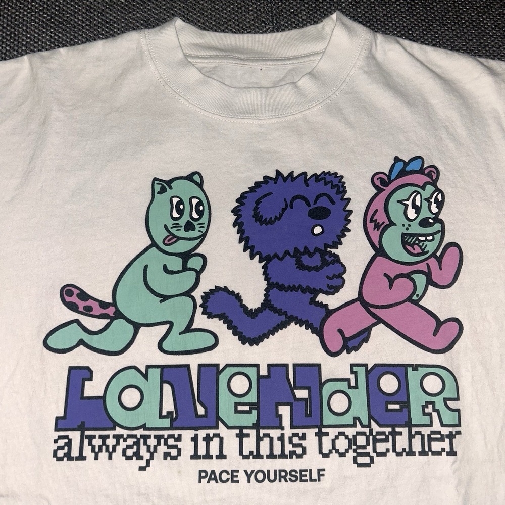 Lavender Family Drive Always In This Together White Cartoon T Shirt Mens Small S
